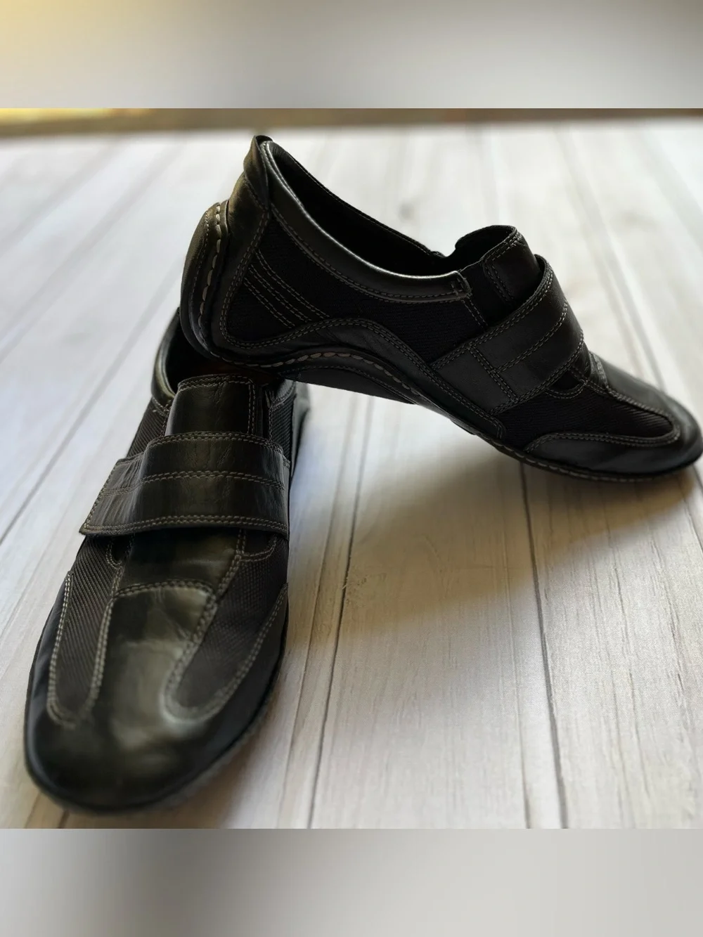Cole Haan Nike Air collaboration series G slip on black leather loafer shoe. 9.5